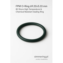 Oring FPM 69,22×5,33 mm – uszczelka pierścieniowa odporna chemicznie i termicznie