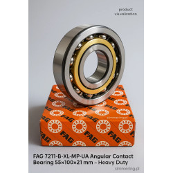 FAG 7211-B-XL-MP-UA Angular Contact Bearing 55×100×21 mm – Heavy Duty