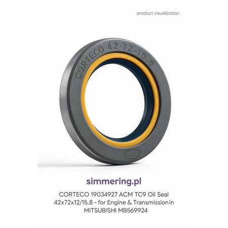 Uszczelniacz CORTECO 19034927 ACM TC9 42x72x12/15,8 Simmerring – Profesjonalne Uszczelnienie Wału do MITSUBISHI MB569924