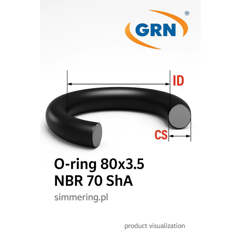NBR O-Ring 80×3.5 mm 70 Shore A – Sealing Ring