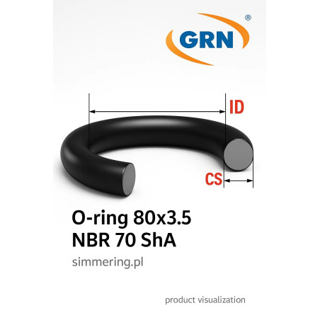 O-ring NBR 80×3,5 mm 70 ShA – uszczelka pierścieniowa