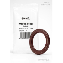 CORTECO Rotary Shaft Seal 01016315 FPM BABSL Oil Seal 50x72x7/7.5