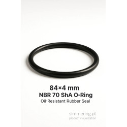 AI-Powered Review • Oring 84×4 mm NBR 70 ShA – gumowa uszczelka olejoodporna