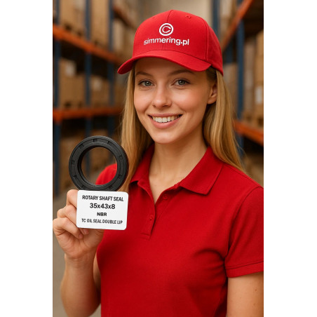 Oil Seal 35x43x8 AO NBR Double-Lip Rotary Shaft Seal