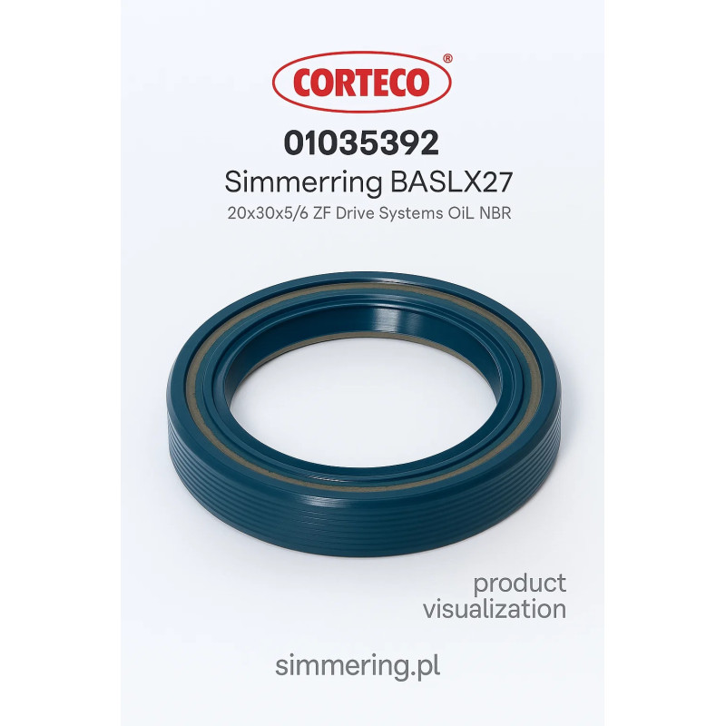Rotary Shaft Seal CORTECO 01035932 NBR BASLX27 20x30x5/6 Radial Oil Seal for ZF Systems