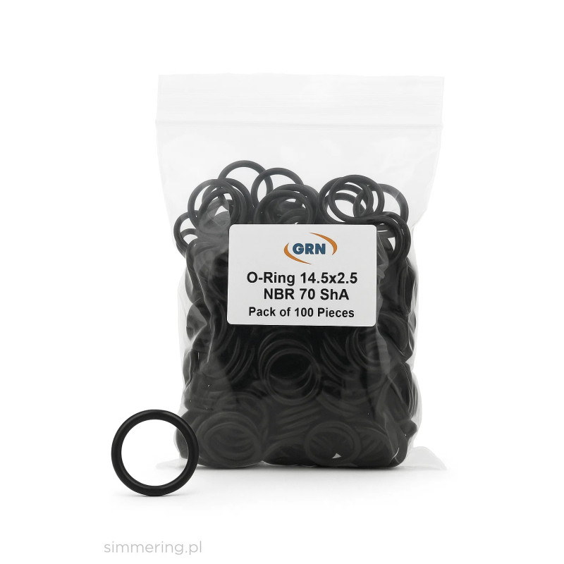 Oring 14,5x2,5 NBR 70 ShA – opakowanie 100 sztuk GRN, uszczelka olejoodporna simmering.pl