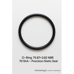 Oring 75,87x2,62 NBR 70 ShA – uszczelka gumowa statyczna, precyzyjne uszczelnienie simmering.pl