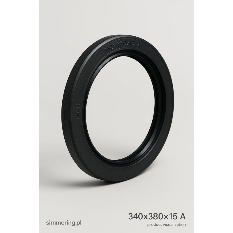 Simmering NBR 340×380×15 A jednowargowy – uszczelniacz wału