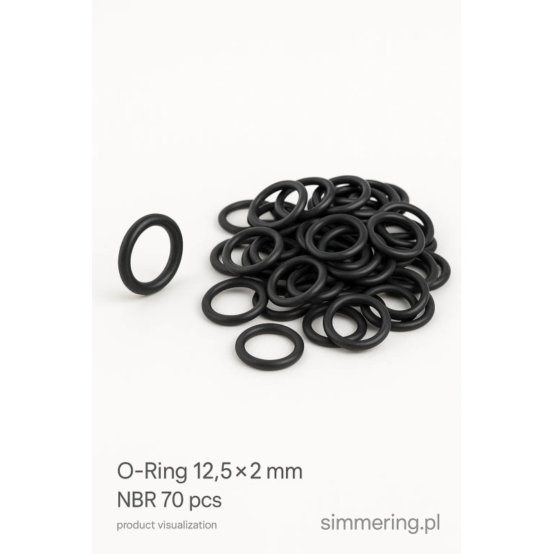 Oring 12,5x2 NBR 70 ShA – olejoodporna uszczelka gumowa, opakowanie 100 sztuk