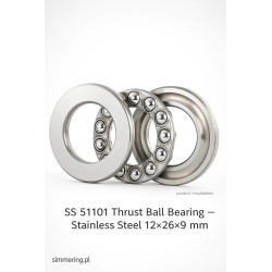 SS 51101 thrust ball bearing 12x26x9 mm stainless steel – simmering.pl