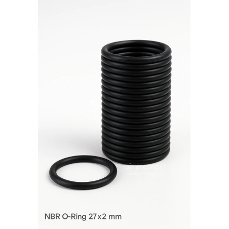 NBR O-Ring 27×2 mm 90 ShA – 100 pcs pack, oil and fuel resistant sealing ring