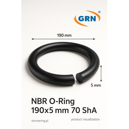 NBR O-Ring 190×5 mm 70 ShA