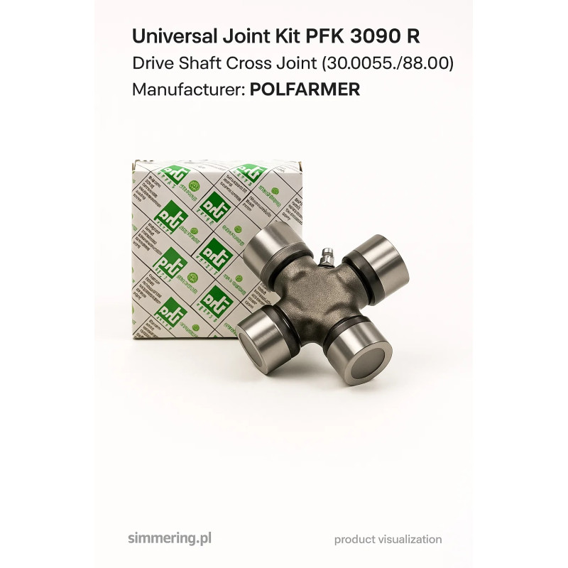 Krzyżak wału napędowego POLFARMER PFK 3090 R – zestaw Universal Joint, wysokiej jakości krzyżak wału