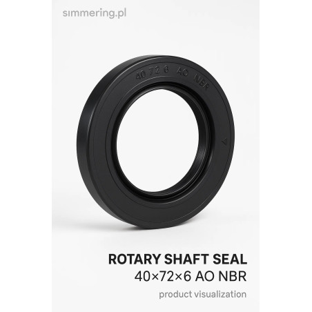 Rotary shaft seal 40x72x6 AO NBR double lip – oil seal for rotating shafts, warehouse Lublin, 24h delivery
