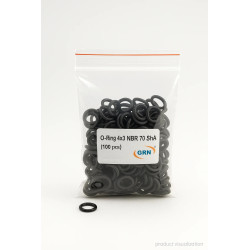 O-Ring 4x3 NBR 70 ShA – nitrile rubber seal, 100 pcs package, oil and grease resistant