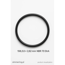 Oring 196,53x2,62 mm NBR 70 ShA – gumowa uszczelka techniczna do zastosowań hydraulicznych i przemysłowych