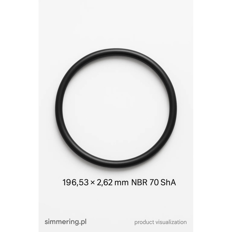 Oring 196,53x2,62 mm NBR 70 ShA – gumowa uszczelka techniczna do zastosowań hydraulicznych i przemysłowych