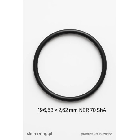 Oring 196,53x2,62 mm NBR 70 ShA – gumowa uszczelka techniczna do zastosowań hydraulicznych i przemysłowych