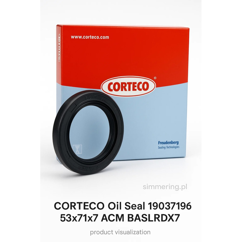 Uszczelniacz CORTECO 19037196 53x71x7 ACM BASLRDX7 – Simmerring do skrzyni automatycznej BMW i ZF