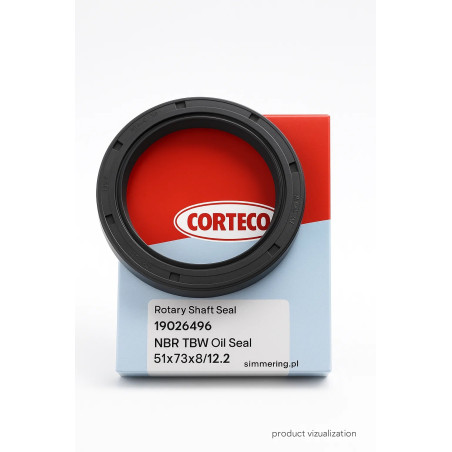 Uszczelniacz CORTECO 19026496 NBR TBW Simmerring 51x73x8/12,2