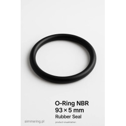 Oring 93x5 mm NBR 70 ShA, uszczelka gumowa przemysłowa do hydrauliki i maszyn, simmering.pl