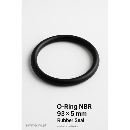 Oring 93x5 mm NBR 70 ShA, uszczelka gumowa przemysłowa do hydrauliki i maszyn, simmering.pl