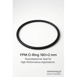 Oring FPM 190x2 mm – uszczelka fluorowa odporna na wysoką temperaturę, chemikalia i paliwa