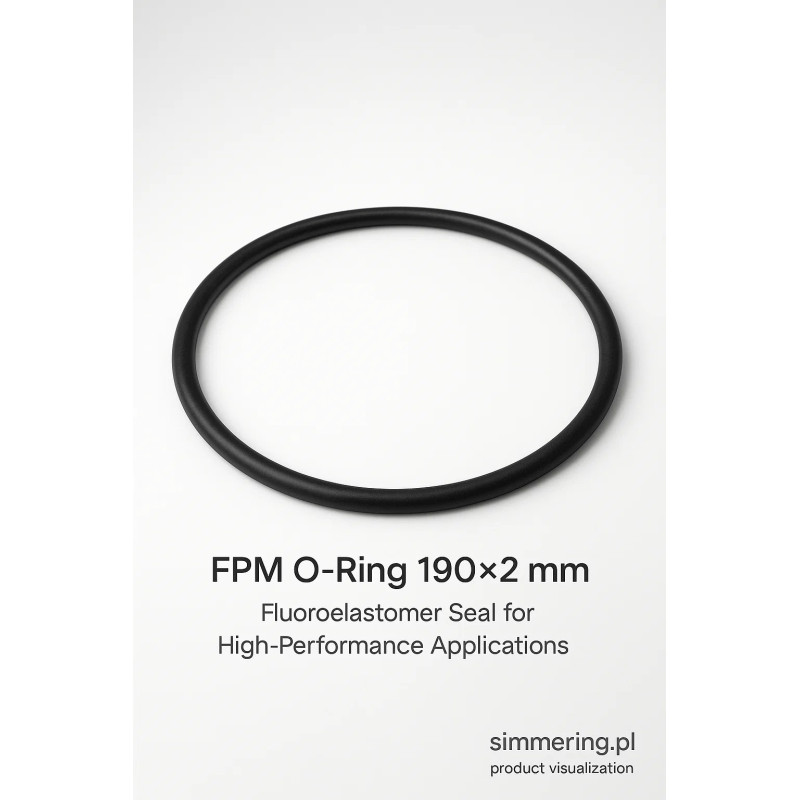 Oring FPM 190x2 mm – uszczelka fluorowa odporna na wysoką temperaturę, chemikalia i paliwa