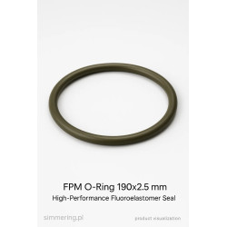 Oring FPM 190x2,5 – uszczelka olejoodporna Viton