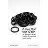 Oring 20x3 NBR 70 ShA – uszczelka gumowa z kauczuku nitrylowego, odporna na oleje, zestaw 100 sztuk, simmering.pl