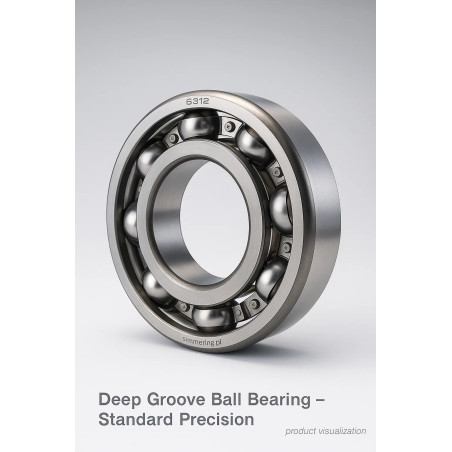 6312 60x130x31 Deep Groove Ball Bearing – single-row open type bearing, precision metric design, available at Simmering.pl