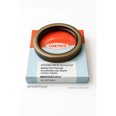 CORTECO 01019455 FPM B1 65x85x10 shaft seal – Simmerring for Mercedes-Benz 0019976647, fluoroelastomer FPM