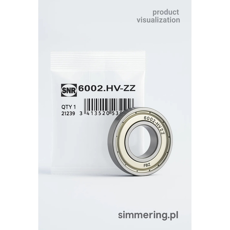SNR 6002 HV ZZ 15×32×9 deep groove ball bearing – high-speed, shielded, industrial use, simmering.pl