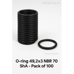 Oring 49,2x3 NBR 70 ShA - 100 szt.