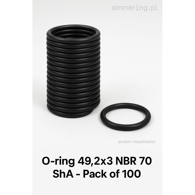 Oring 49,2x3 NBR 70 ShA - 100 szt.