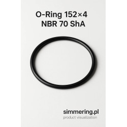 Oring 152×4 NBR 70 ShA – uszczelnienie gumowe z kauczuku nitrylowego do zastosowań hydraulicznych i przemysłowych – simmering.pl