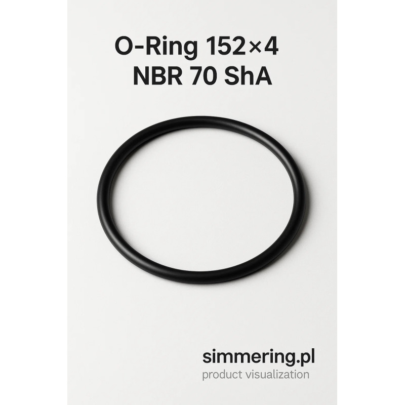 Oring 152×4 NBR 70 ShA – uszczelnienie gumowe z kauczuku nitrylowego do zastosowań hydraulicznych i przemysłowych – simmering.pl