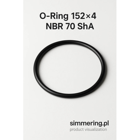 Oring 152×4 NBR 70 ShA – uszczelnienie gumowe z kauczuku nitrylowego do zastosowań hydraulicznych i przemysłowych – simmering.pl