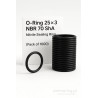 O-ring 25×3 NBR 70 ShA – opakowanie 1000 sztuk