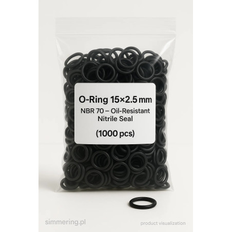 Oring 15x2,5 NBR 70 ShA olejoodporny 1000 szt.
