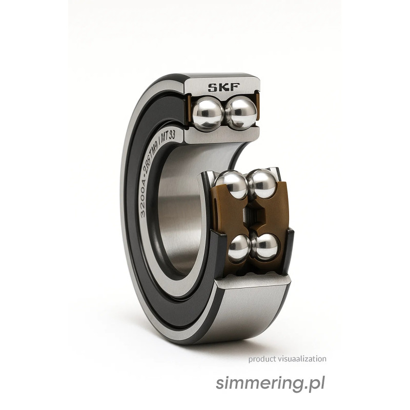 SKF 3200 A-2RS1TN9/MT33 – łożysko kulkowe skośne 10×30×14,3