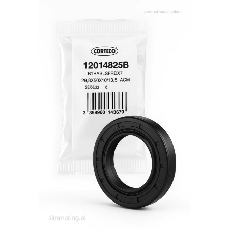 CORTECO 12014825 ACM Rotary Shaft Seal 29.8×50×10/13.5 – Differential Oil Seal