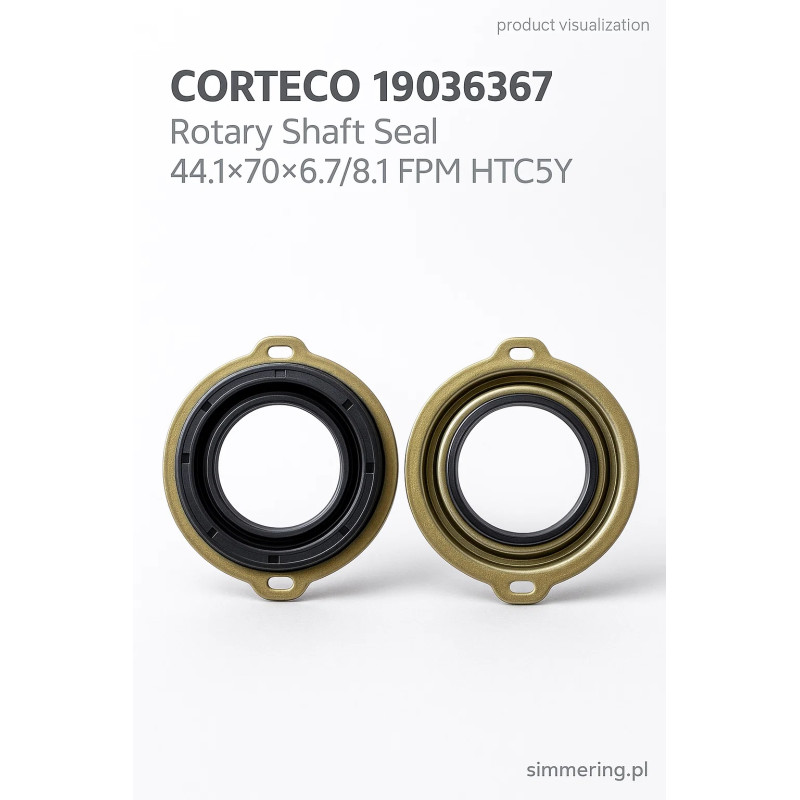 Uszczelniacz CORTECO 19036367 44,1×70×6,7/8,1 FPM – simmerring automatycznej skrzyni