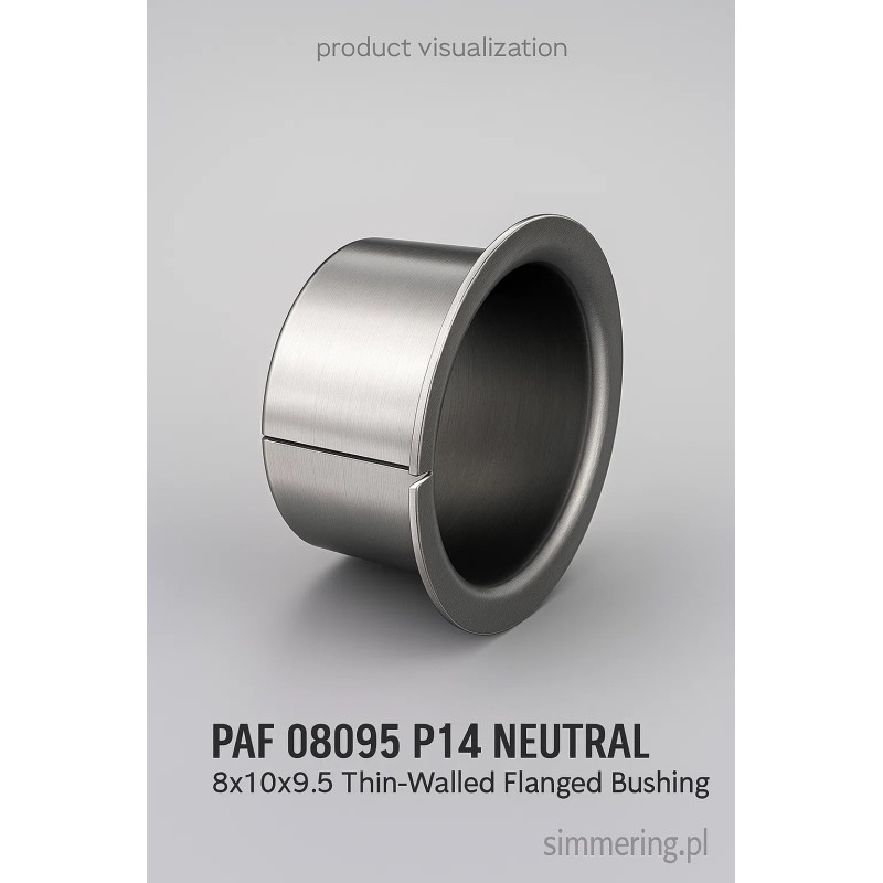 PAF 08095 P14 NEUTRAL 8x10x9.5 Thin-Walled Flanged Bushing