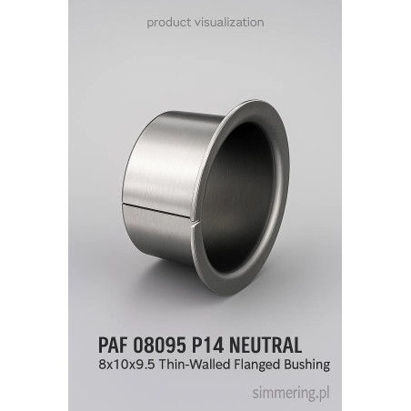 PAF 08095 P14 NEUTRAL 8x10x9.5 Thin-Walled Flanged Bushing