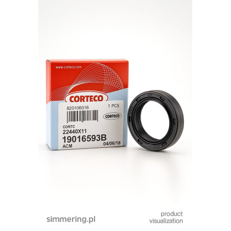 Rotary Shaft Seal CORTECO 19016593 ACM RHTC 28x40x8 – Oil Seal for ISUZU, MITSUBISHI, NISSAN, OPEL, VAUXHALL