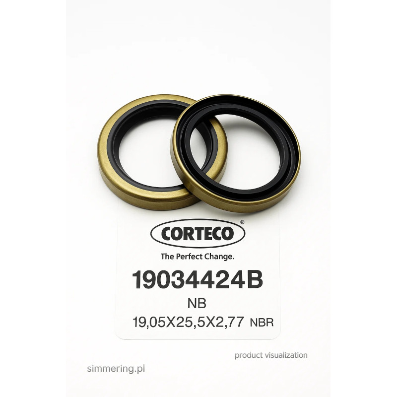 Rotary Shaft Seal CORTECO 19034424 VB – NBR 19,05×25,5×2,77 for CAT 8T1173