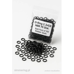 Oring 2,3×0,8 NBR 70 ShA – uszczelka gumowa w opakowaniu 100 szt.