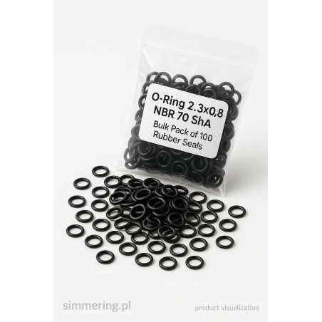 Oring 2,3×0,8 NBR 70 ShA – uszczelka gumowa w opakowaniu 100 szt.