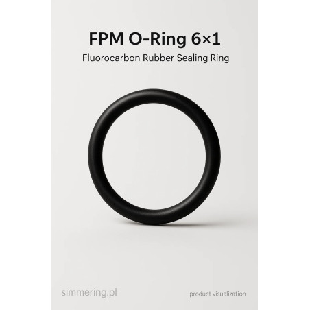 Oring FPM 6×1 – fluoroelastomerowa uszczelka gumowa techniczna